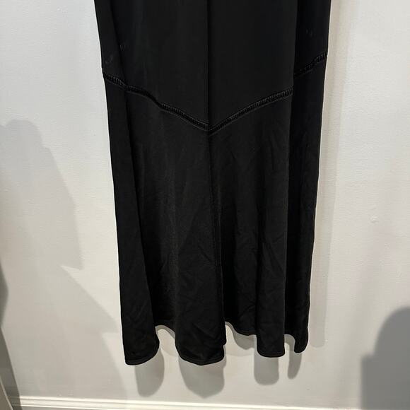 DAVID MEISTER Black Spaghetti Strap Padded Black Dress, Size 4 - Picture 10 of 11